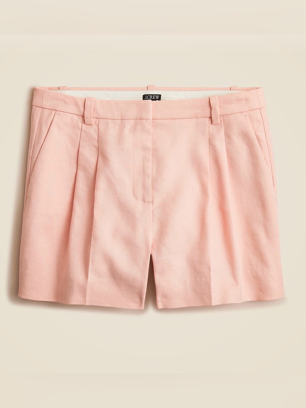 NWOT J. Crew Lucia Linen Pleated Shorts